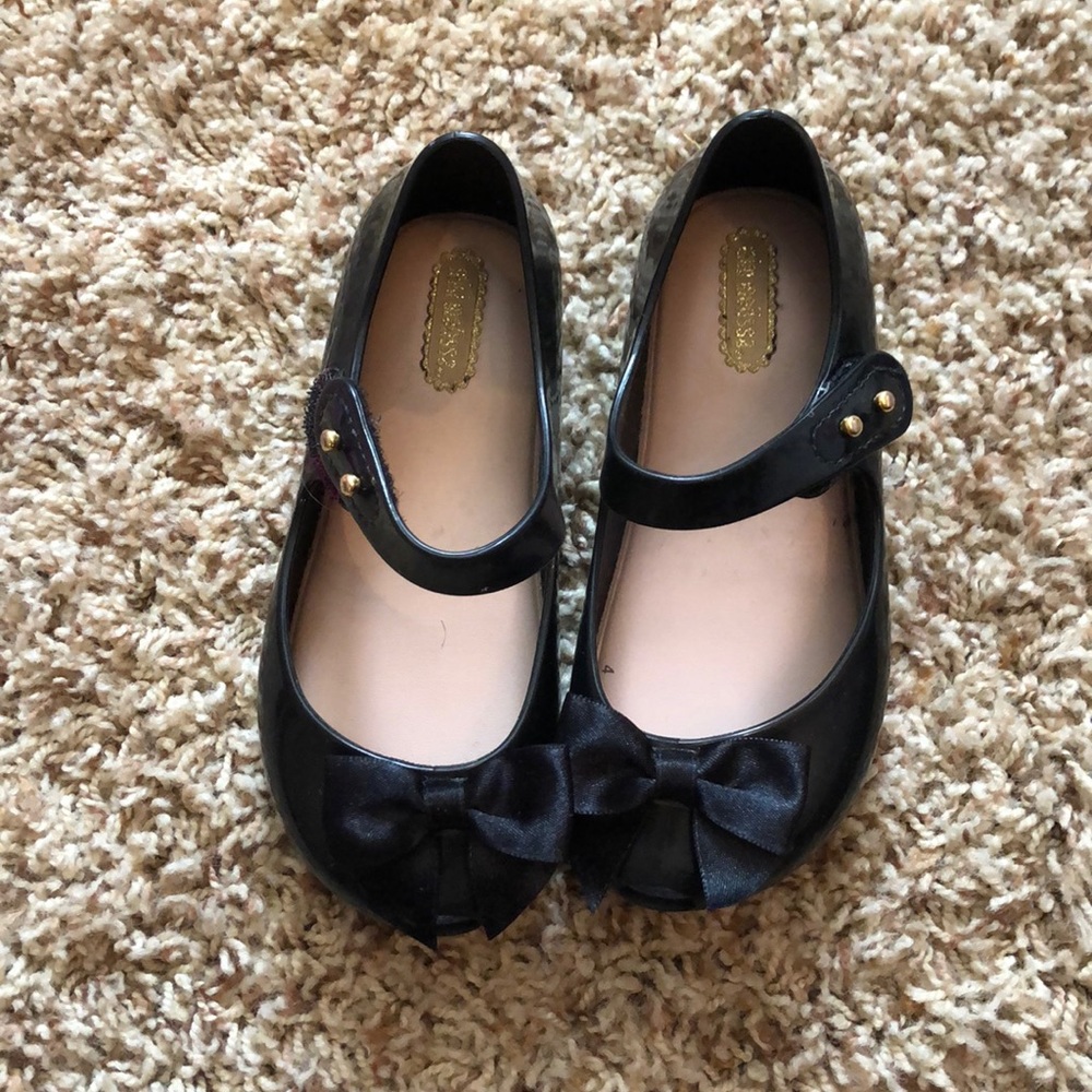 Mini Melissa Black bow shoe